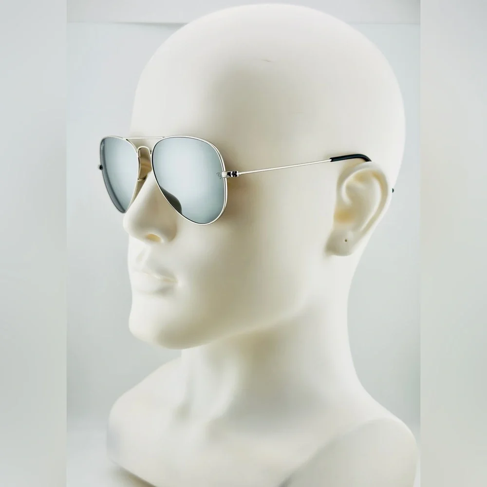 Ray-Ban Aviator Mirror Sunglasses RB3025 Silver Frame with Silver Mirror Lenses